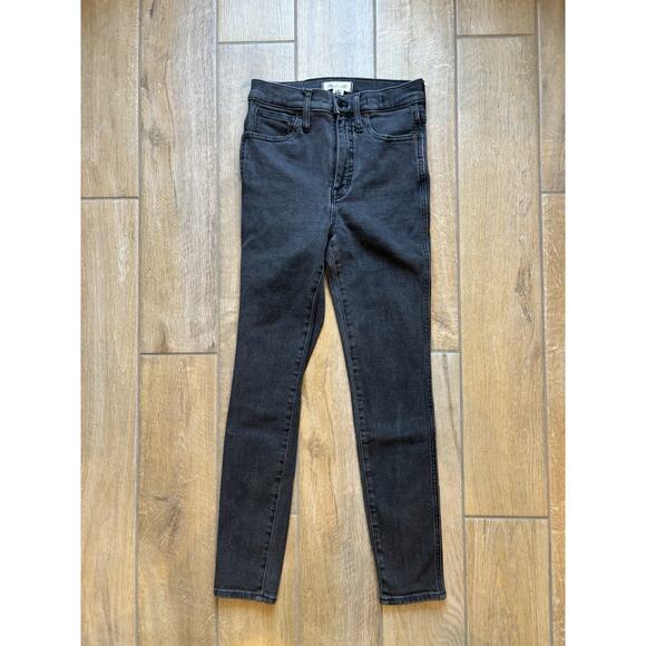 Madewell Denim - Madewell 10" High-Rise Skinny Jeans Women‎ 27 Black Faded Stretch Denim